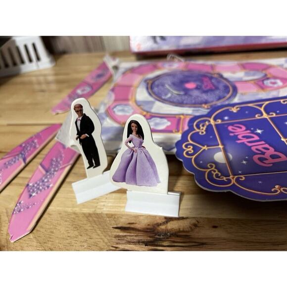 Barbie Enchanted Ball 3-D Board Game Mattel 1998 Dates Dreams Dances - Picture 6 of 8